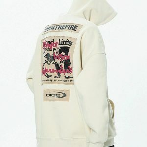 burn the fire hoodie edgy & retro streetwear 1361