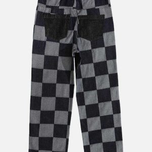 checkerboard jeans urban chic & edgy style staple 3586