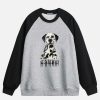 chic dalmatian print sweatshirt   youthful urban appeal 1747