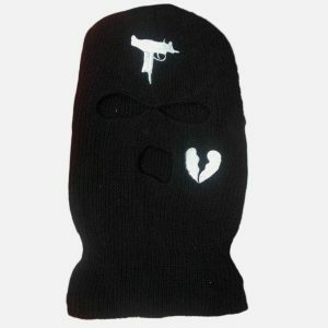 chic heart embroidered ski balaclava y2k streetwear gem 1019