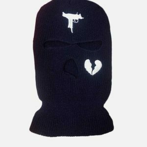 chic heart embroidered ski balaclava y2k streetwear gem 3619