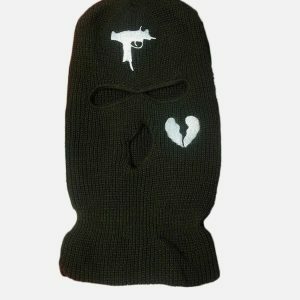 chic heart embroidered ski balaclava y2k streetwear gem 3699