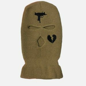 chic heart embroidered ski balaclava y2k streetwear gem 5627