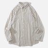 chic striped long sleeve shirt   sleek urban appeal 8703