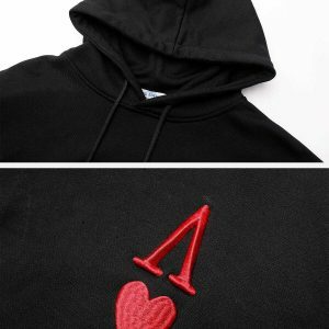 city of love embroidered hoodie   chic urban aesthetic 6342