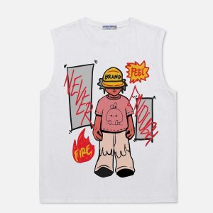 comic hero vest youthful & bold streetwear icon 6908