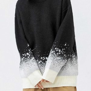 cosmic gradient sweater starry night design urban chic 3799