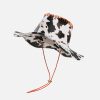 cow print hat in pu leather dynamic drawstring design 3073