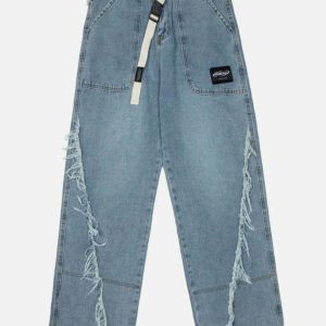 crafted belt patchwork jeans dynamic streetwear icon 1747