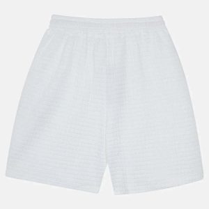 crafted waffle flocking 'c' shorts dynamic drawstring design 8371