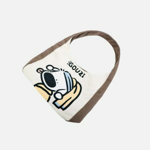 creative puppy pattern canvas bag 2662