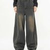 deconstructed loose jeans edgy & youthful streetwear 5605