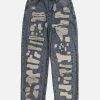 distressed patched jeans   iconic stitched streetwear 5125