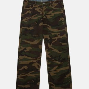 dual layer camo jeans innovative fake two design 5660