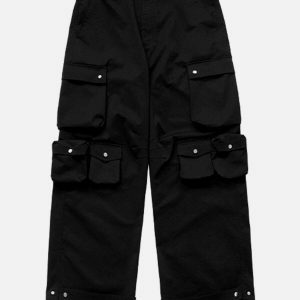 dynamic 3d multi pocket cargo pants   urban y2k style 4507