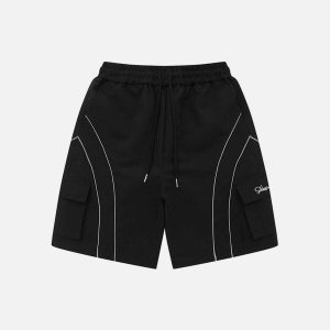 dynamic arc reflective shorts   urban nighttime chic 5921