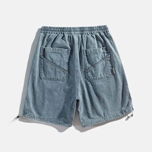 dynamic drawstring label shorts   youthful urban appeal 4879