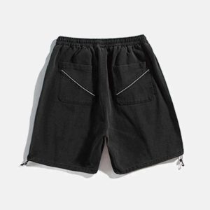 dynamic drawstring label shorts   youthful urban appeal 7732