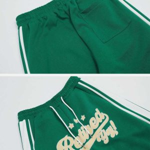 dynamic flocking letters sweatpants urban trendsetter 3359