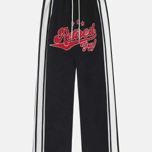 dynamic flocking letters sweatpants urban trendsetter 6432