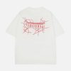 dynamic lightning letter print tee   youthful urban style 2024