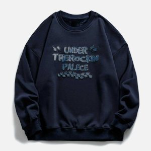 dynamic lightning letter sweatshirt   youthful urban vibe 8949