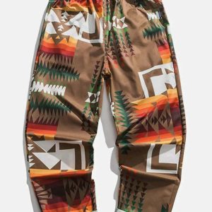 dynamic pattern full print pants   streetwear icon 5215