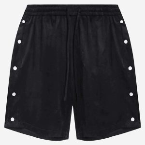 dynamic side button shorts with drawstring urban appeal 6132