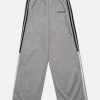 dynamic side patchwork stripes sweatpants urban appeal 4317