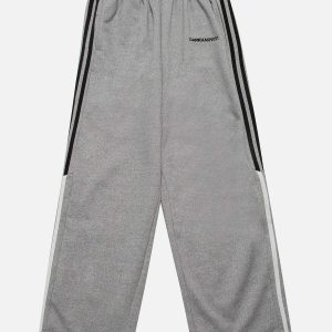 dynamic side patchwork stripes sweatpants urban appeal 4317