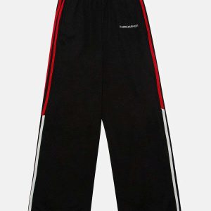 dynamic side patchwork stripes sweatpants urban appeal 5855