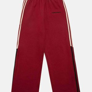 dynamic side patchwork stripes sweatpants urban appeal 6606