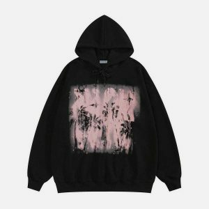 dynamic splash ink hoodie   urban & trendy aesthetic 8120