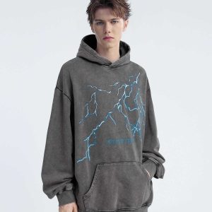 dynamic washed lightning hoodie   urban y2k appeal 2887