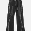 edgy arc fringe jeans washed look youthful style 4198