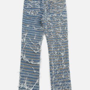 edgy knife wash jeans with dynamic urban appeal 8621