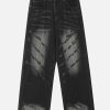 edgy scratch mark jeans   youthful urban streetwear 1334