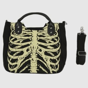 edgy skeleton crossbody bag   youthful urban accessory 2991