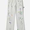 edgy splash ink graffiti jeans urban streetwear icon 8435