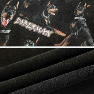 edgy washed doberman tee urban & youthful fashion 2413