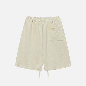 embroidered badge shorts urban streetwear 6720