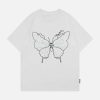 embroidered butterfly tee youthful & chic design 6536