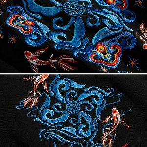 embroidered carp hoodie urban streetwear 5974