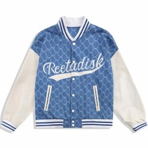 embroidered patchwork varsity jacket iconic letter design 3898