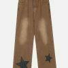 embroidery star jeans chic & youthful urban appeal 3791