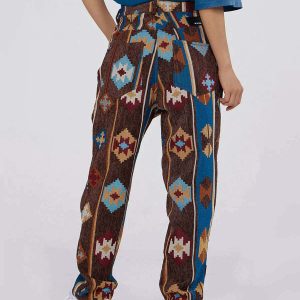 ethnic embroidered pants vibrant & crafted streetwear 3920