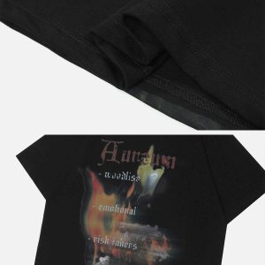 fire graphic tee urban & bold streetwear essential 3217