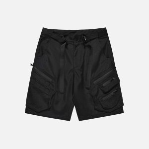 functional multi pocket shorts sleek urban utility wear 1356