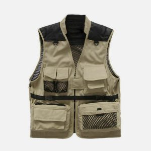 functional multi pocket vest sleek & urban utility wear 5897