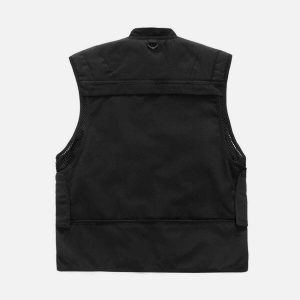 functional multi pocket vest sleek & urban utility wear 6850